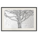 Poster Old Tree - black and white composition with vegetation on an irregular background 117251 additionalThumb 21