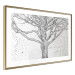 Poster Old Tree - black and white composition with vegetation on an irregular background 117251 additionalThumb 6