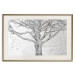 Poster Old Tree - black and white composition with vegetation on an irregular background 117251 additionalThumb 22
