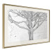 Poster Old Tree - black and white composition with vegetation on an irregular background 117251 additionalThumb 2