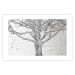 Poster Old Tree - black and white composition with vegetation on an irregular background 117251 additionalThumb 17