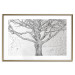 Poster Old Tree - black and white composition with vegetation on an irregular background 117251 additionalThumb 26