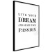 Wall Poster Live your dream and share your passion - black and white pattern with texts 117351 additionalThumb 10