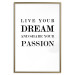 Wall Poster Live your dream and share your passion - black and white pattern with texts 117351 additionalThumb 16