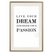 Wall Poster Live your dream and share your passion - black and white pattern with texts 117351 additionalThumb 19