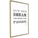 Wall Poster Live your dream and share your passion - black and white pattern with texts 117351 additionalThumb 12