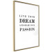 Wall Poster Live your dream and share your passion - black and white pattern with texts 117351 additionalThumb 6