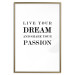 Wall Poster Live your dream and share your passion - black and white pattern with texts 117351 additionalThumb 16
