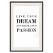 Wall Poster Live your dream and share your passion - black and white pattern with texts 117351 additionalThumb 18