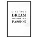 Wall Poster Live your dream and share your passion - black and white pattern with texts 117351 additionalThumb 17