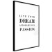 Wall Poster Live your dream and share your passion - black and white pattern with texts 117351 additionalThumb 13