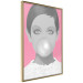 Wall Poster Bubble Gum - unique composition with a woman's portrait on a pink background 117551 additionalThumb 5