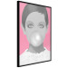 Wall Poster Bubble Gum - unique composition with a woman's portrait on a pink background 117551 additionalThumb 8