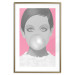 Wall Poster Bubble Gum - unique composition with a woman's portrait on a pink background 117551 additionalThumb 14