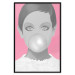 Wall Poster Bubble Gum - unique composition with a woman's portrait on a pink background 117551 additionalThumb 24