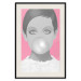 Wall Poster Bubble Gum - unique composition with a woman's portrait on a pink background 117551 additionalThumb 18