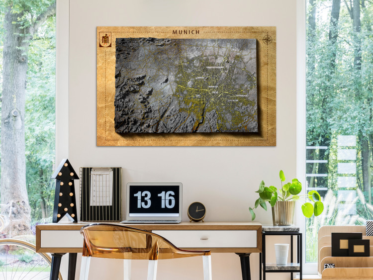 Canvas Print Hipsometric Munich - Topography Map 118551 additionalImage 3