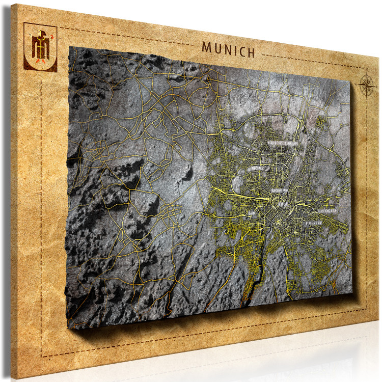Canvas Print Hipsometric Munich - Topography Map 118551 additionalImage 2