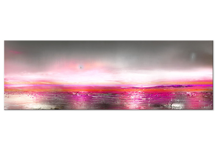 Canvas Abstract Art (1-part) - Pink World in Artistic Interpretation 122351