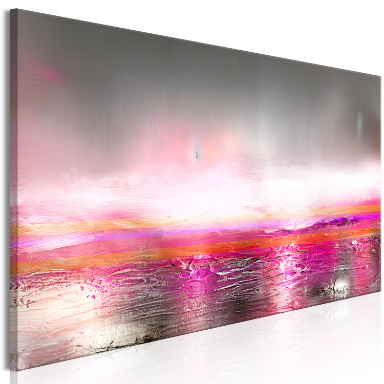 Canvas Abstract Art (1-part) - Pink World in Artistic Interpretation 122351 additionalImage 2