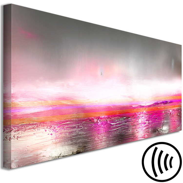 Canvas Abstract Art (1-part) - Pink World in Artistic Interpretation 122351 additionalImage 6