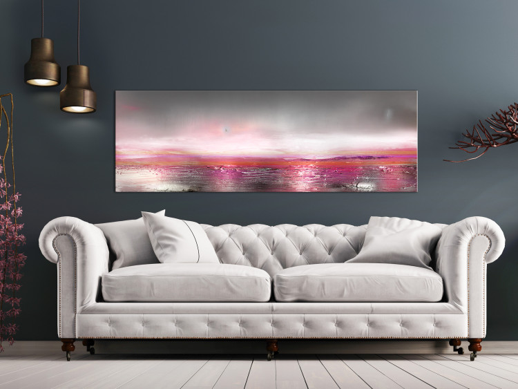 Canvas Abstract Art (1-part) - Pink World in Artistic Interpretation 122351 additionalImage 3
