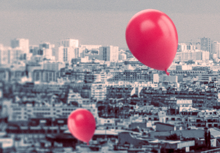 Canvas Print Paris Balloon (5 Parts) Wide Red 123951 additionalImage 5