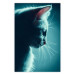 Wall Poster Night Wanderer - portrait of a cat in winter night blue lighting 124451