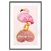 Poster Lovestruck Flamingo - pink bird and English text on a pastel background 125451 additionalThumb 19
