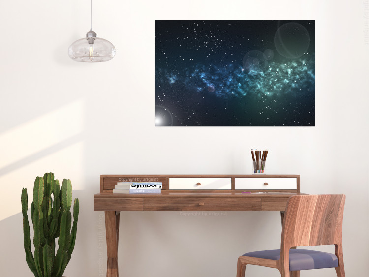 Poster Space - starry landscape and Milky Way against a dark cosmos background 129151 additionalImage 3