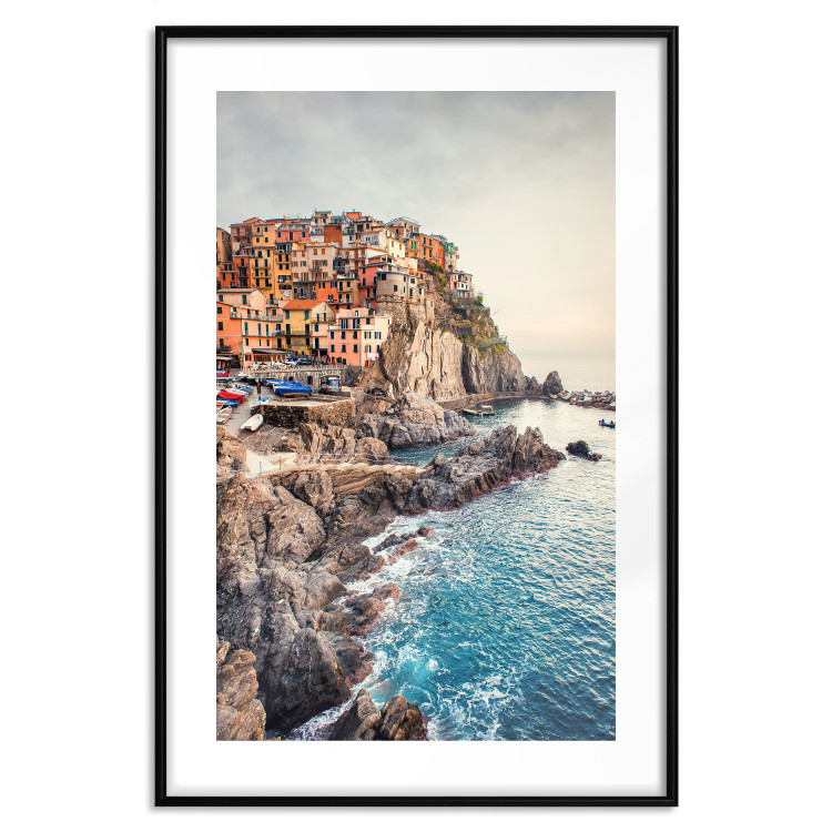 Wall Poster Magical Harbor - landscape of architecture on cliffs against the ocean 130451 additionalImage 17