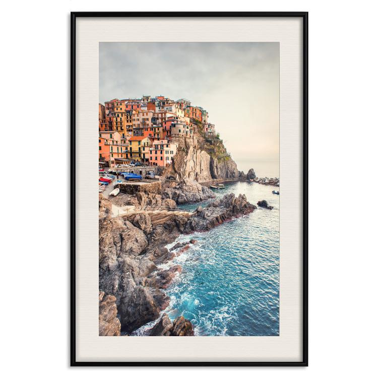 Wall Poster Magical Harbor - landscape of architecture on cliffs against the ocean 130451 additionalImage 19