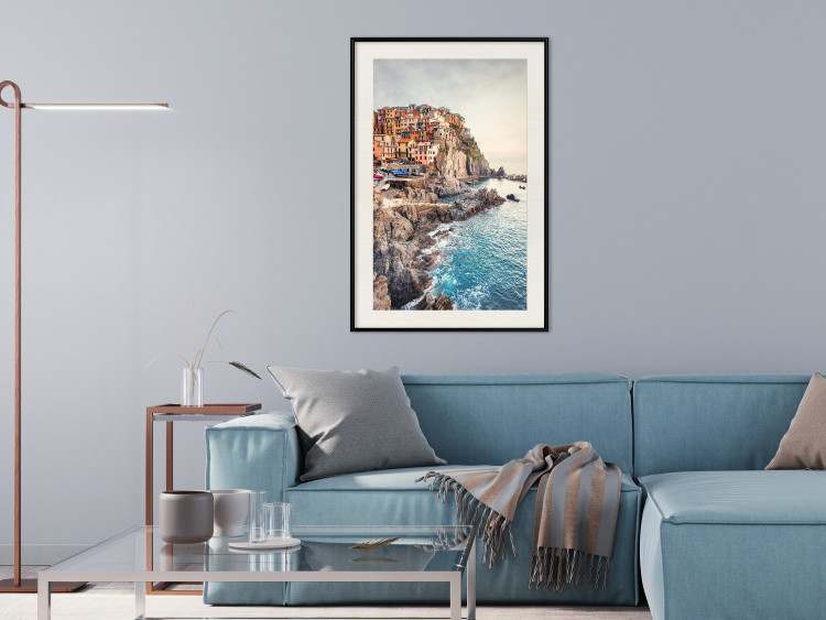 Wall Poster Magical Harbor - landscape of architecture on cliffs against the ocean 130451 additionalImage 24