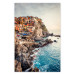 Wall Poster Magical Harbor - landscape of architecture on cliffs against the ocean 130451