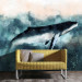 Photo Wallpaper Big fish - fantasy landscape with whale on the background of turquoise ocean 134251 additionalThumb 3