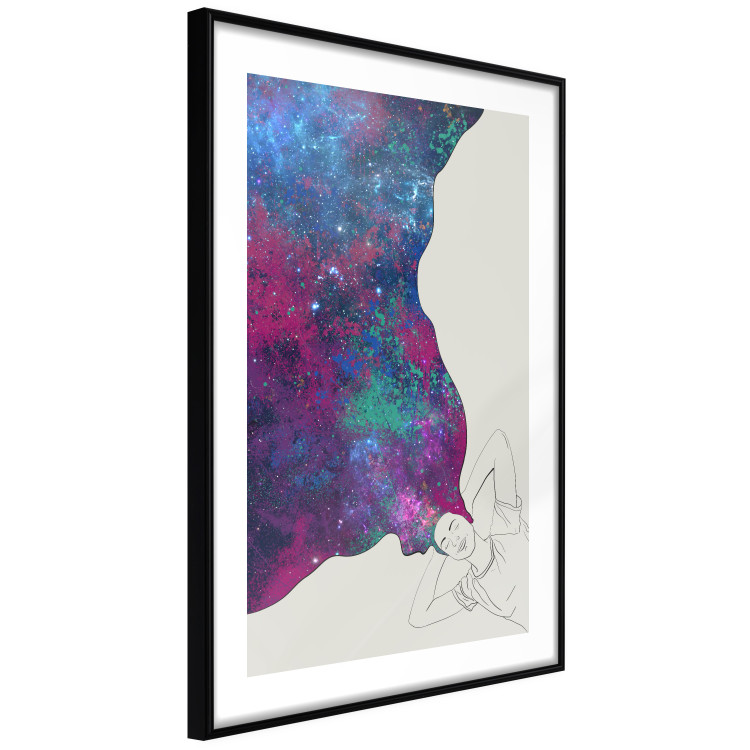 Poster Cosmic Dreams - abstract woman with hair resembling space 134451 additionalImage 8