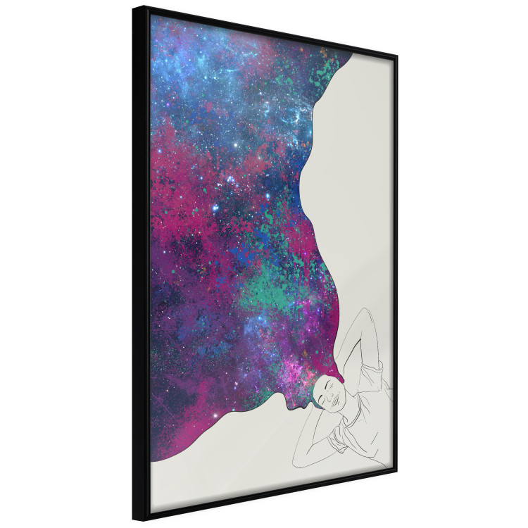 Poster Cosmic Dreams - abstract woman with hair resembling space 134451 additionalImage 13