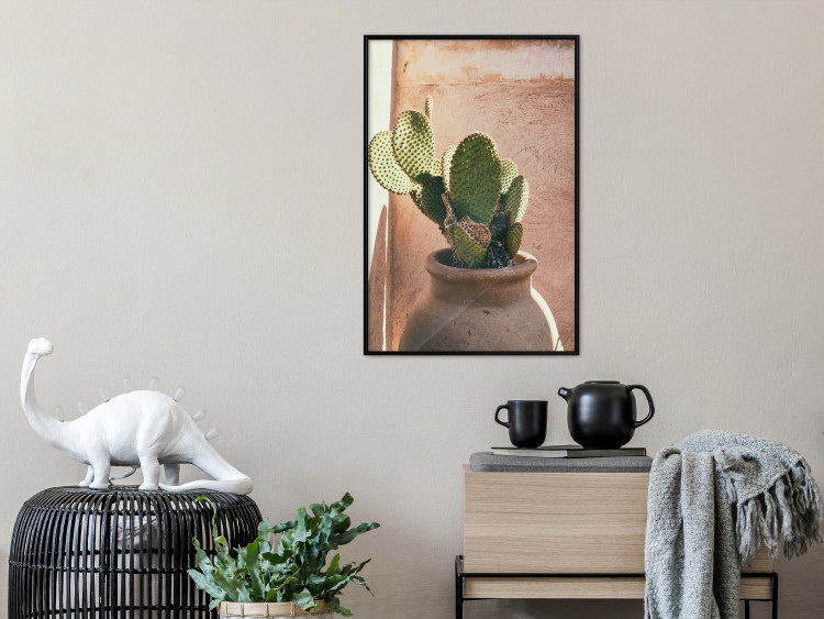 Wall Poster Cactus in a Pot - succulent in a pot against the bright sunlight 134751 additionalImage 6