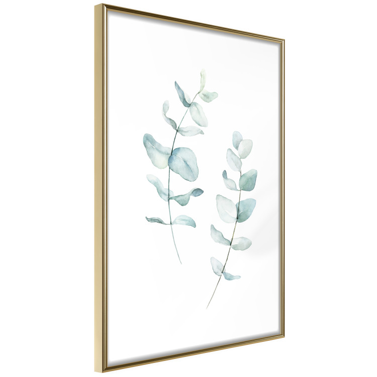Wall Poster Lightness - a minimalist composition with green leaves on a white background 136051 additionalImage 27