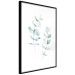 Wall Poster Lightness - a minimalist composition with green leaves on a white background 136051 additionalThumb 2