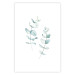 Wall Poster Lightness - a minimalist composition with green leaves on a white background 136051 additionalThumb 11