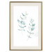 Wall Poster Lightness - a minimalist composition with green leaves on a white background 136051 additionalThumb 8
