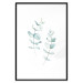 Wall Poster Lightness - a minimalist composition with green leaves on a white background 136051 additionalThumb 6