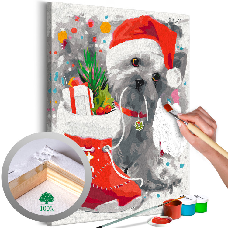 Paint by number Christmas Puppy 137951