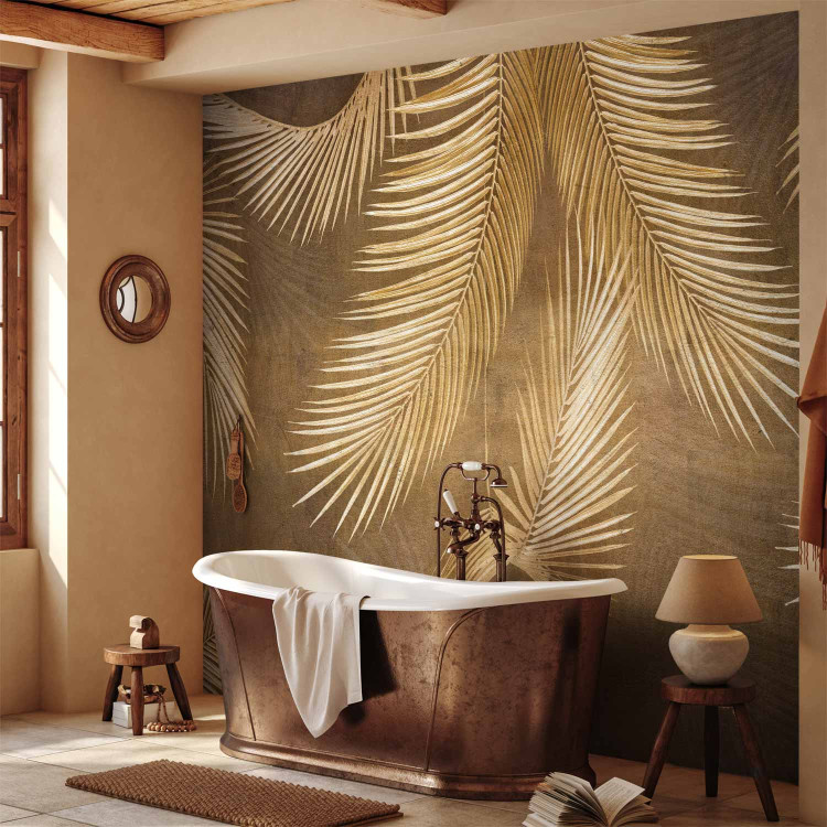 Wall Mural Face of golden Palm - A composition depicting a tropical theme 142251 additionalImage 8