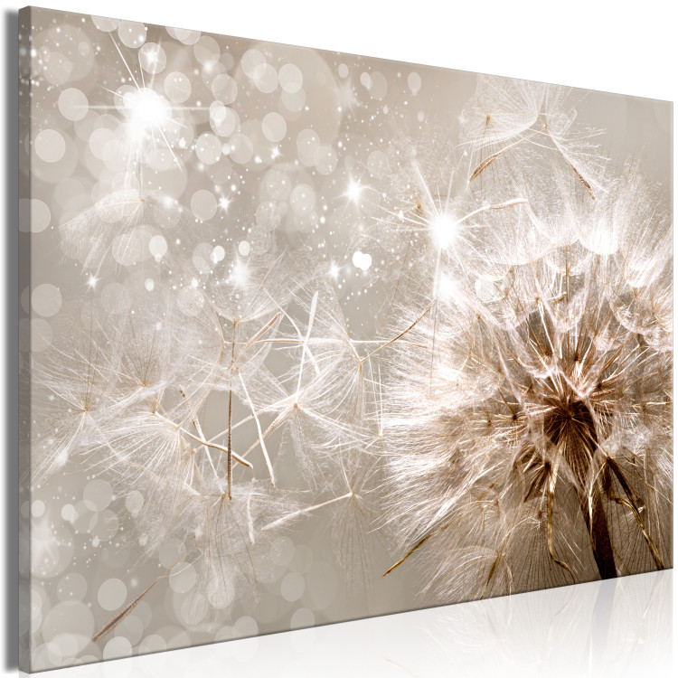 Canvas In the Glow of Dandelion (1-piece) - flower seeds carried by the wind 144051 additionalImage 2