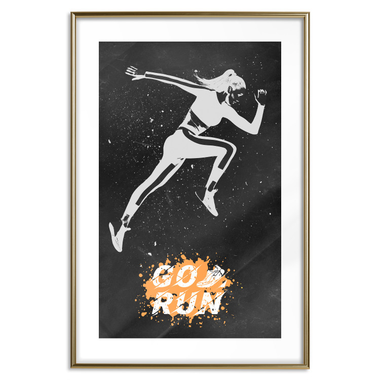 Poster Runner - Woman in a Sports Outfit and a Motivational Slogan 149251 additionalImage 19