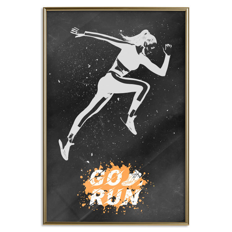 Poster Runner - Woman in a Sports Outfit and a Motivational Slogan 149251 additionalImage 20
