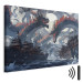 Canvas Art Print Sea Battle - Warships and Monsters in the Stormy Ocean 150651 additionalThumb 8