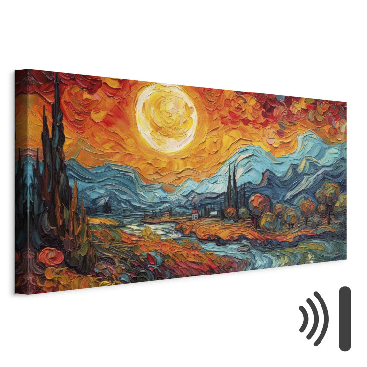 Canvas Print Rural Landscape - Mountain Scenery Inspired by the Work of Van Gogh 151051 additionalImage 8